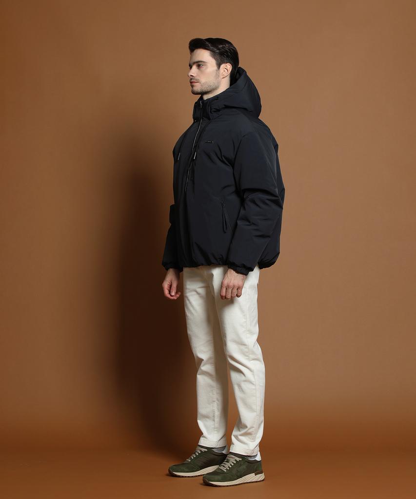 Panicale Navy Duck Down Hooded Padded Jacket
