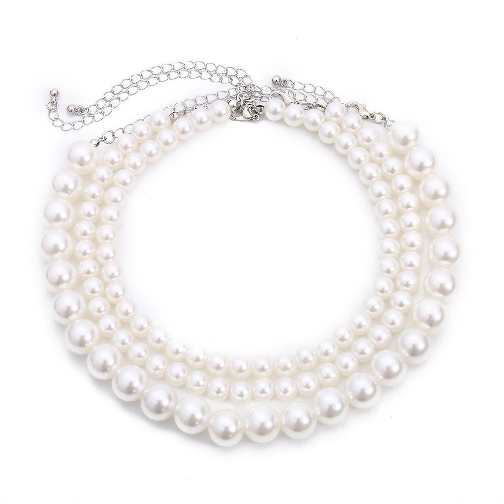 European & American Bohemian Multi-Layer Pearl Beaded Necklace for Women - Elegant Cold Style Jewelry