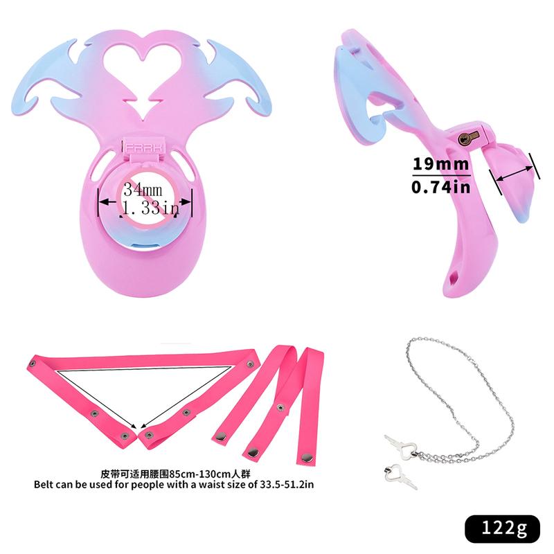 FRKO Real Labia Clitora Sissy Chastity Cage Device Pussy Worship Penis Restraint Lockcock Cage BDSM Male To Female Sex Toys Men