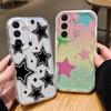 Милый розовый чехол со звездами для Samsung Galaxy A25 A24 A06 A05 A05S A34 A53 A33 A52 A21S A22 A23 A72 A13 A31 A51 A71 A50 A30 A03 Core