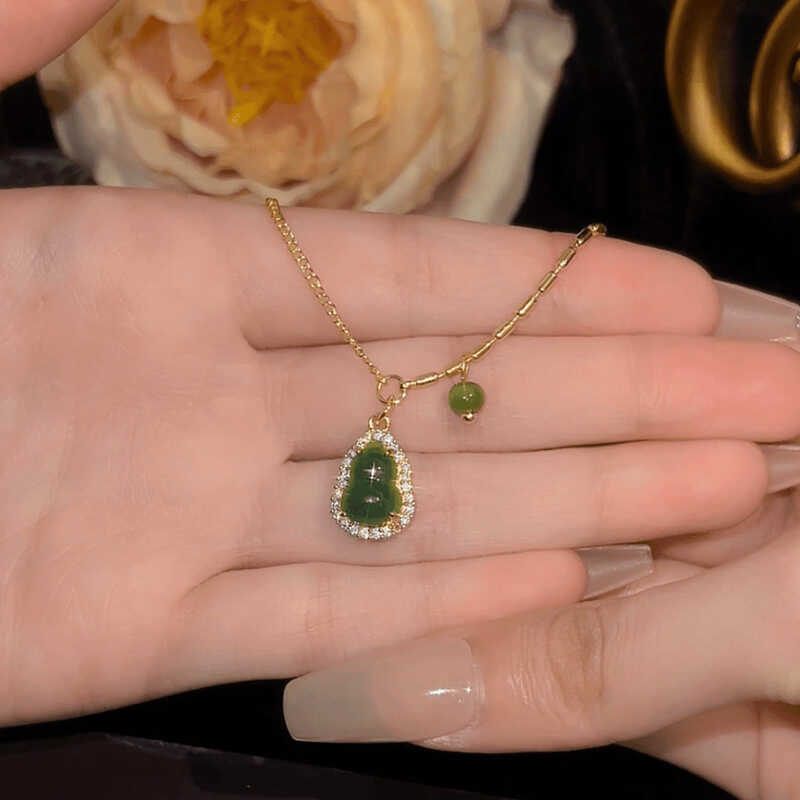 Браслет-подвеска в виде тыквы из циркониевой смолы Новый китайский легкий люкс, высококлассный темпераментный браслет на ногу, нишевая мода, универсальные украшения