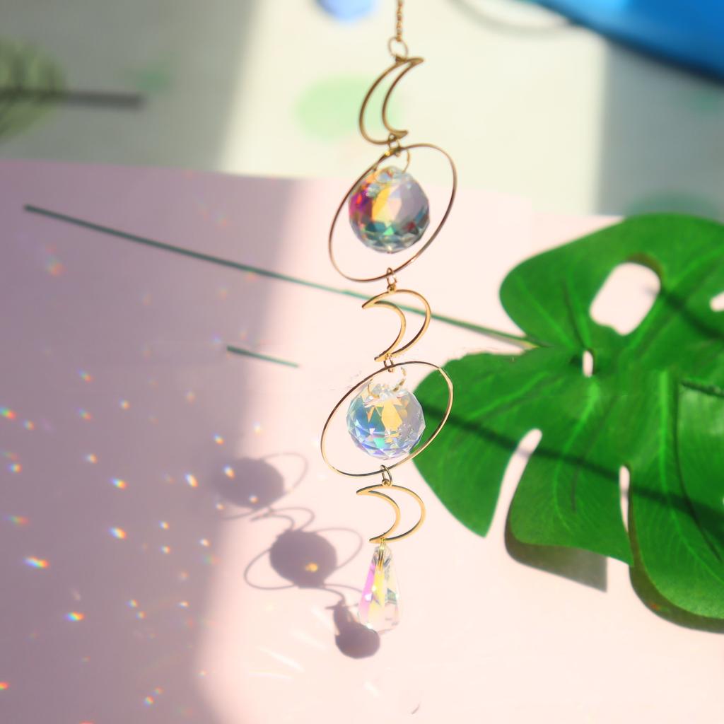 Хрустальный Ловец Солнца, Солнце, Луна, Звезды, Призма, Бусины, Радужные Шары, Слезы, Капли, Ловец Солнца для украшения сада, Подвеска для окон