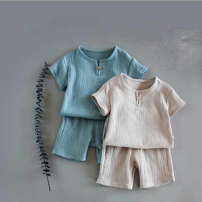 Хлопковые комплекты для малышей, спортивные футболки для девочек и мальчиков + шорты, комплекты одежды для малышей, одежда для маленьких мальчиков и девочек
