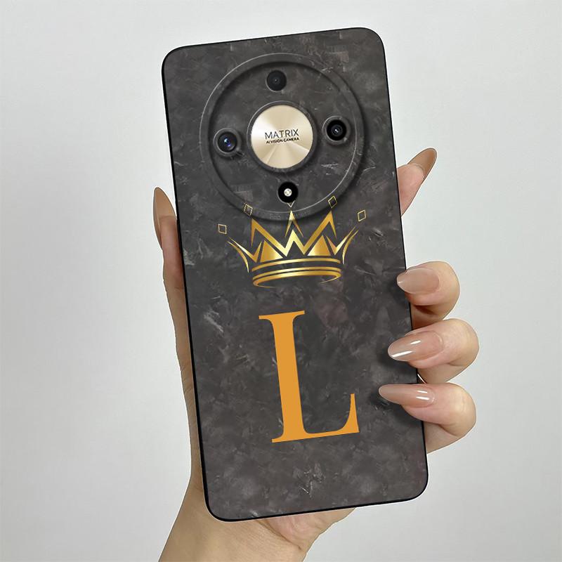 Чехол для Honor X9b Honor X9A Honor Magic 6 Lite Magic 5 Lite Чехол для телефона Королевские Буквы Полностью Матовый Противоударный Мягкий Защитный Чехол