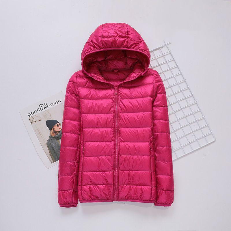 Женская короткая куртка-пуховик, легкая, теплая и тонкая, корейская версия белой куртки с капюшоном на утином пуху