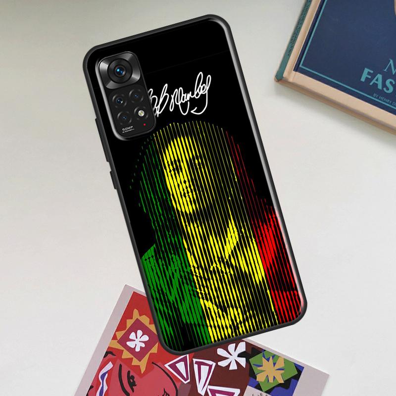 Чехол Bob Marley для Xiaomi Redmi Note 14 Pro 13 12 11 9 10 15 Pro Plus Redmi 15 C 14C 13C 10C 12C