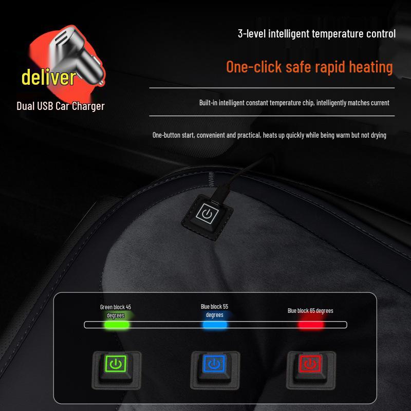 Совместимо с Oshan X5/X7PLUS и Z6: Kosei Фланелевая подогреваемая накладка на автомобильное сиденье