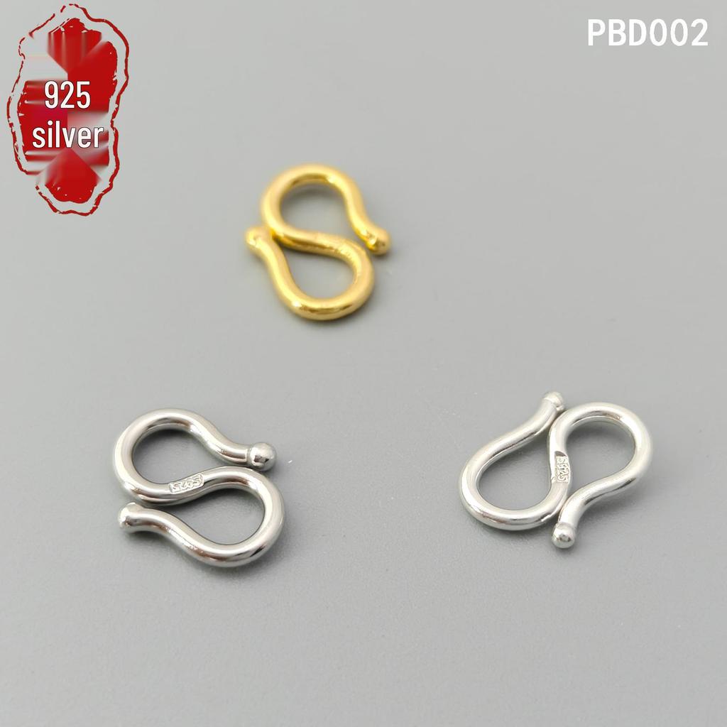 Серебро 925 пробы Застежка-карабин W-S Соединитель для ожерелья и браслета
