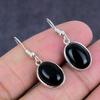 Черный Оникс Драгоценный Камень Ручной Работы 925 Стерлинговое Серебро Ювелирное Изделие Серьга 1.38" T4m83