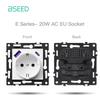 BSEED Plastic Frames Modules HDMI ST TL CAT6 Socket Parts DIY Combination EU FR RU Standard Sockets USB Typle-C Charge E-Series