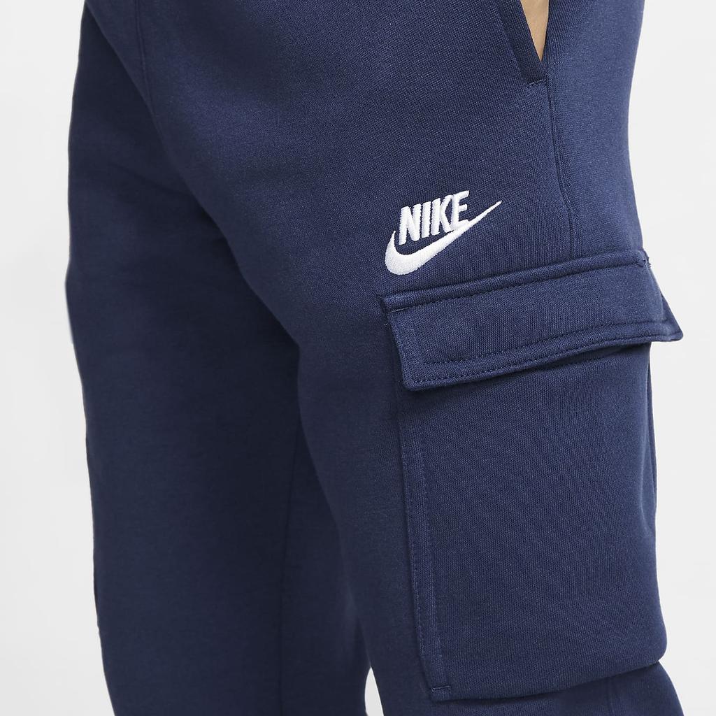 Nike Вязаные спортивные штаны Спортивная одежда Вышивка логотипа клуба Зауженные Свободные Детские штаны Темно-синий CQ4298-410