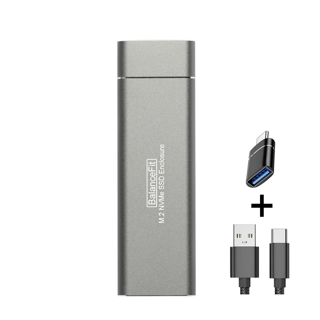 Xiaomi Корпус для M.2 NVMe SSD, USB 3.1 Gen 2 к NVME M-Key/(B + M) Прочный внешний корпус для твердотельного накопителя, для SSD 2230/2242/2260/2280
