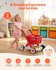 VEVOR Scan & Sort Kids Shopping Cart, for Kids 2+, Toy Shopping Cart with Pretend Food, Lights & Sound