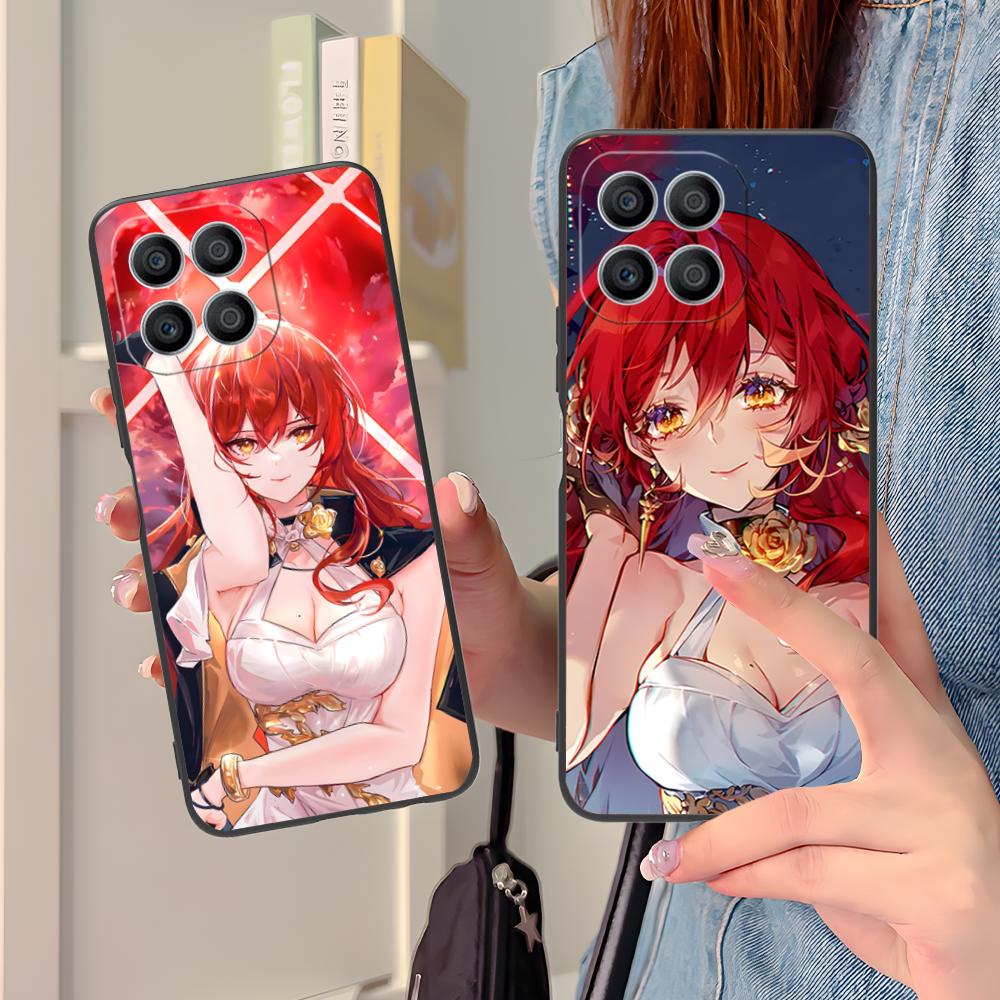 HSR Himeko Матовый ТПУ Чехол для Мобильного Телефона для Honor 90 80 70 60 50 30 20 10 9 8 7 Pro S SE Lite 5G Цветной Печатный Чехол