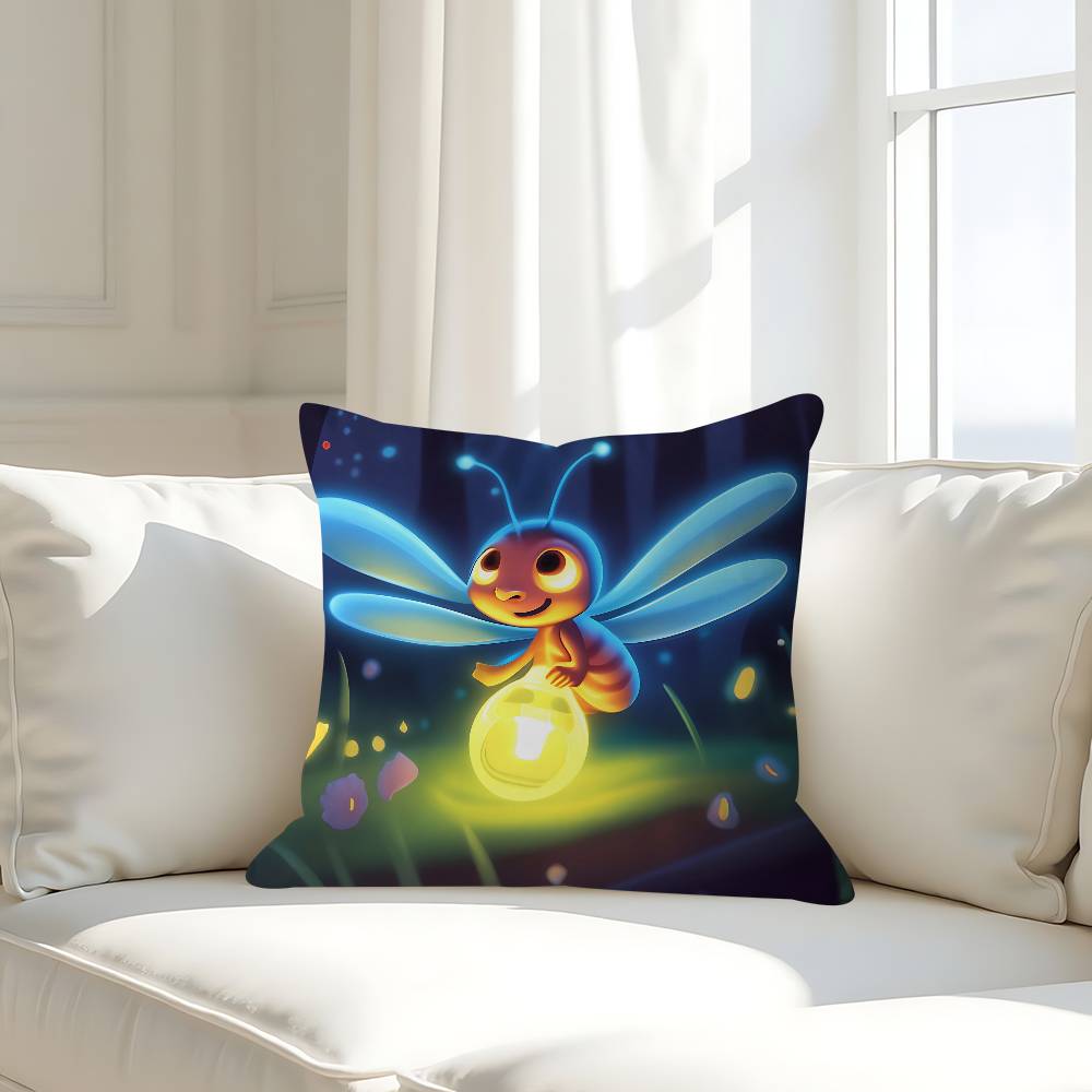 Cartoon F-Firefly Office Cushion Pillowcase Car Cushion Cover45X45CM Lumbar Pillowcase Sofa Pillowcover