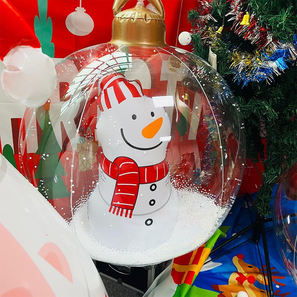 60cm Christmas Ball Ornaments Outdoor Indoor Luminous LED Christmas Decoration Ball Balloon Christmas Tree Ball Christmas Gift