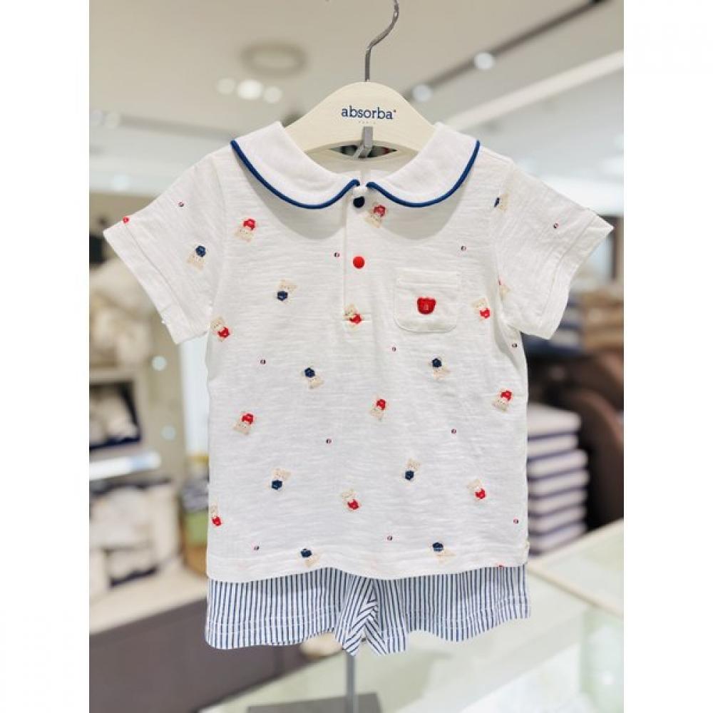 Absorba Bebe Short Sleeve Set White Ivory A1313011
