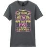 Life Begins At 70 Womens 70th Birthday T-Shirt Mens Womens Tees Top BORN 1955 Ladies Gift Mothers Day