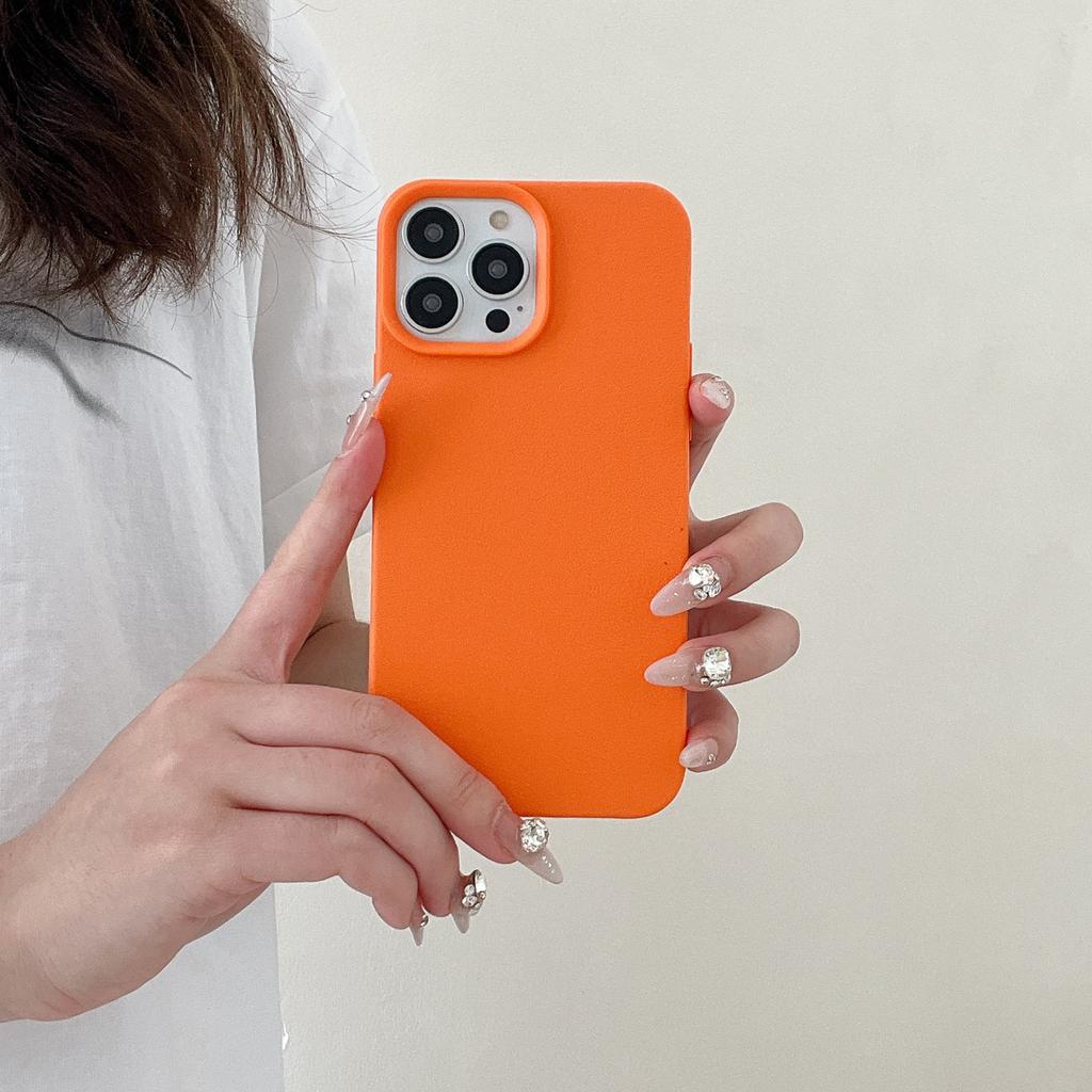 Korean INS Simple Faux Leather Texture Soft Case Compatible with iPhone 16 Pro Max Phone Case Apple 17 New Model 14/15