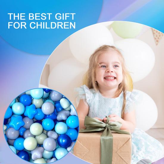 100Pcs Ocean Ball Pit Balls Safe Star Balls for Playrooms Sensory Perception Toys