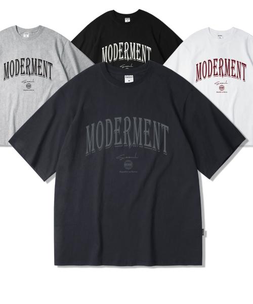 Modernoment [2 упаковки] Свободная футболка с коротким рукавом и логотипом-аркой_4 цвета