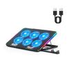 RGB Laptop Cooling Pad Gaming Laptop Cooler Laptop LED Fans Cooling Stand Adjustable Cooling Fans for 15.6inch Laptop
