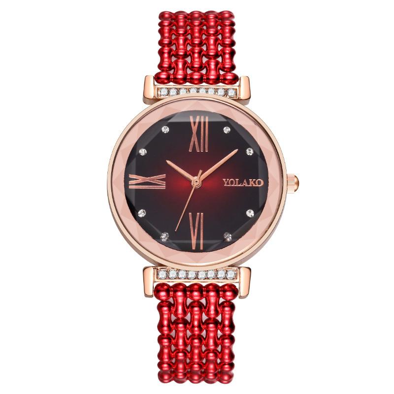 Обработка на заказ модные женские часы с бриллиантами и римским узором женские часы кварцевые часы пластиковый ремешок