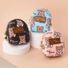 Маленькая сумка с изображением медведя из мультфильма для женщин, кошелек из искусственной кожи, модный кошелек для монет и карт, подвеска с украшением