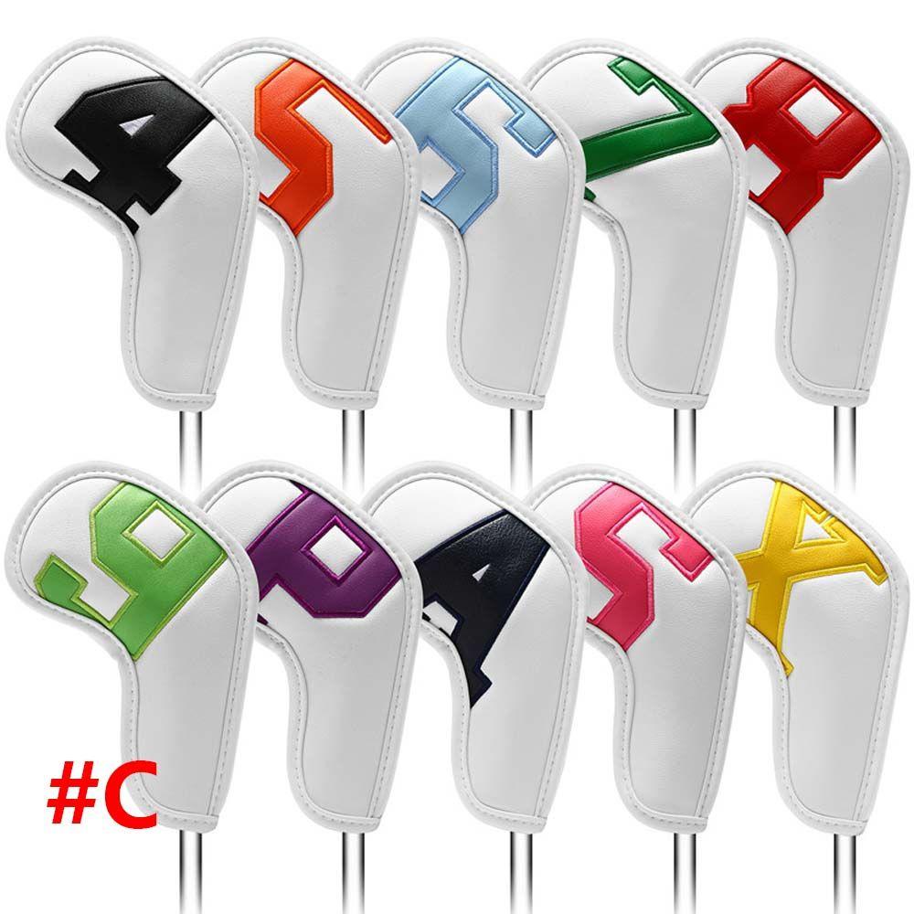 Вышивка с дизайном цифр Чехол для гольф-клуба Головные чехлы для гольфа Головной чехол Чехол для головки гольф-айрона
