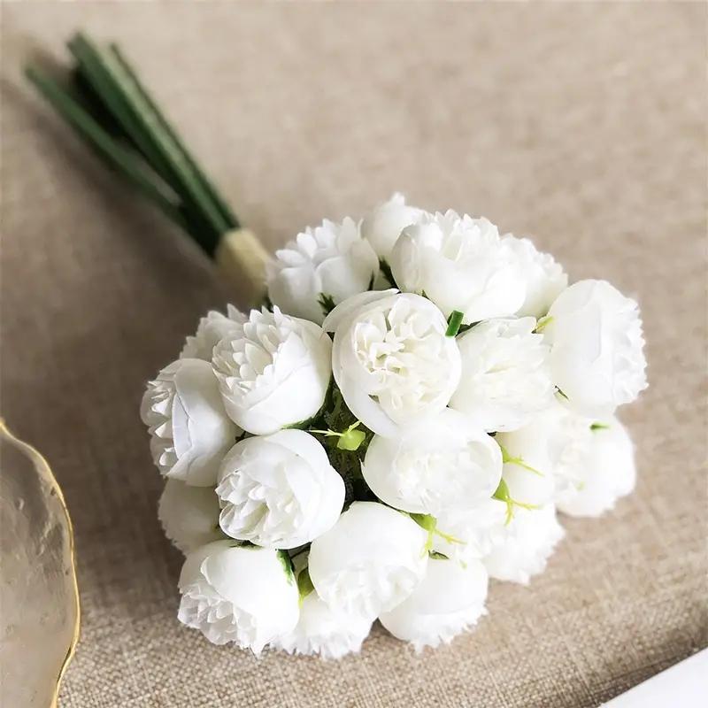 1 bouquet of 27 simulated camellia flowers DIY home decoration wedding restaurant plastic flowers