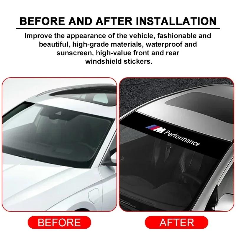 Car Windshield Sticker Front Window Decal Stickers Accessories For BMW X1 X3 X5 X7 E30 E34 E36 E53 E60 E61 E62 E70 E91 E92 E93