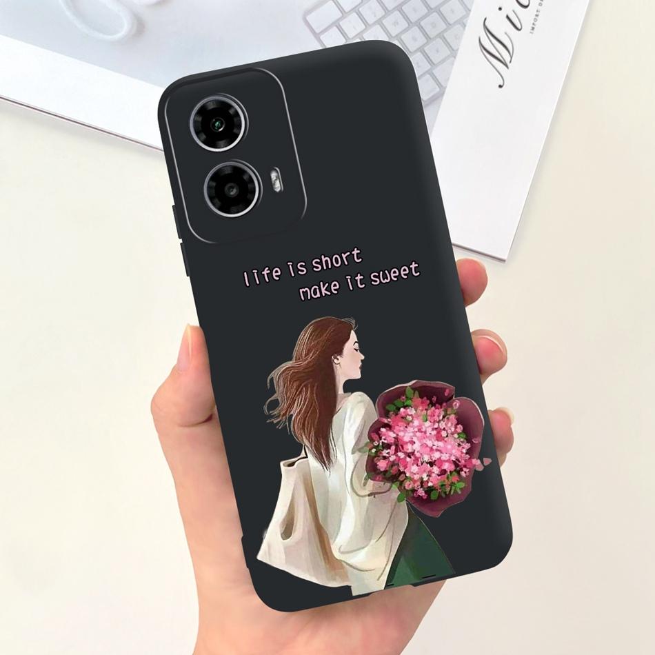 2024 New Design Phone Case For Motorola Moto G24 G34 Soft Black Silicon Protective Cover For MOTO G24 G34 4G 5G Phone Bumper