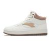 Year Of The Tread - High-Top Synthetic Leather Fabric Casual Fashion Versatile High-Top Shoes Women Shoes Ivory-White Light-Walnut 922548083-5