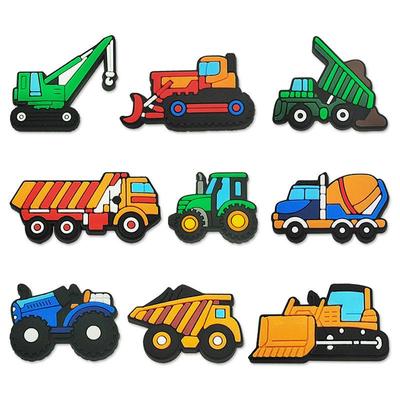 9 шт. мультяшные экскаваторы из ПВХ, подвески для обуви для аксессуаров для обуви