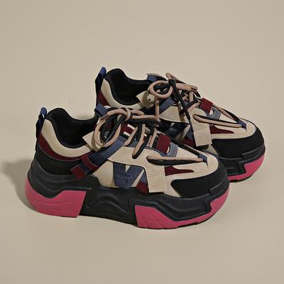 2025 Новые женские туфли на платформе в корейском стиле, универсальные повседневные кроссовки, дизайнерская женская обувь для активного отдыха, удобная обувь, увеличивающая рост