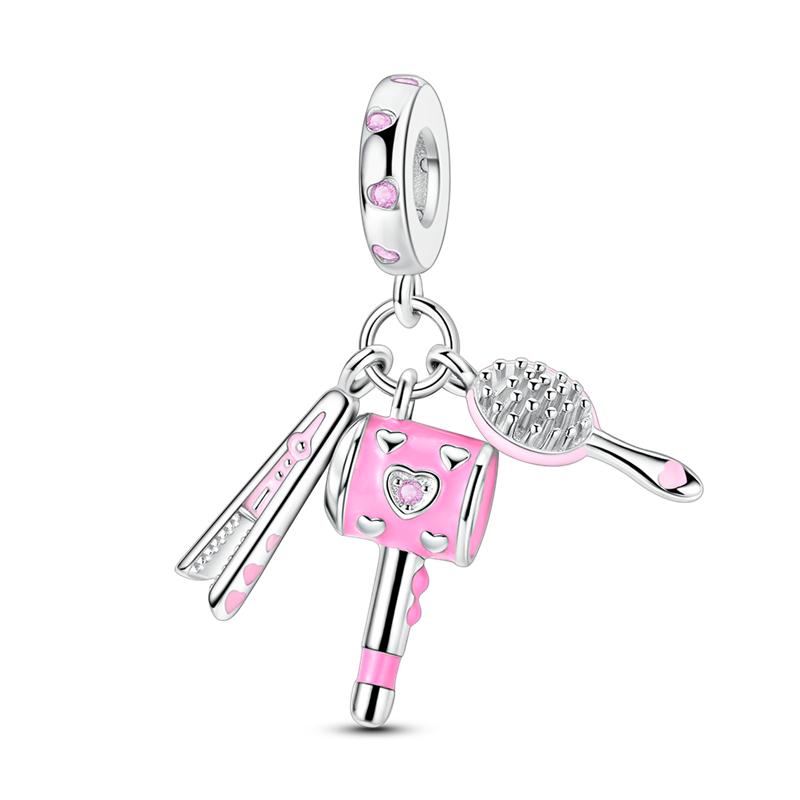 copper Colorful Charm Bead Charms Bead Sparkling Inlaid Zirconium Pendants Compatible With Authentic Accessories Bracelets Jewellery Gift