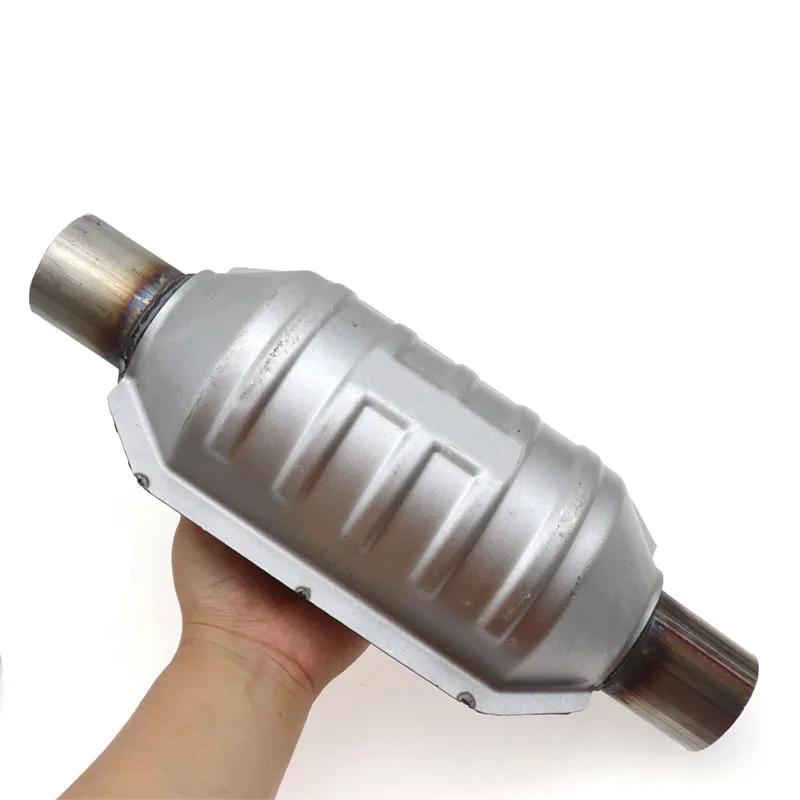 Универсальный 2'' 2,25'' 2,5'' 3'' с металлическим носителем каталитический нейтрализатор сотовый 200 ячеек выхлопной фильтр круглый стальной EURO 1