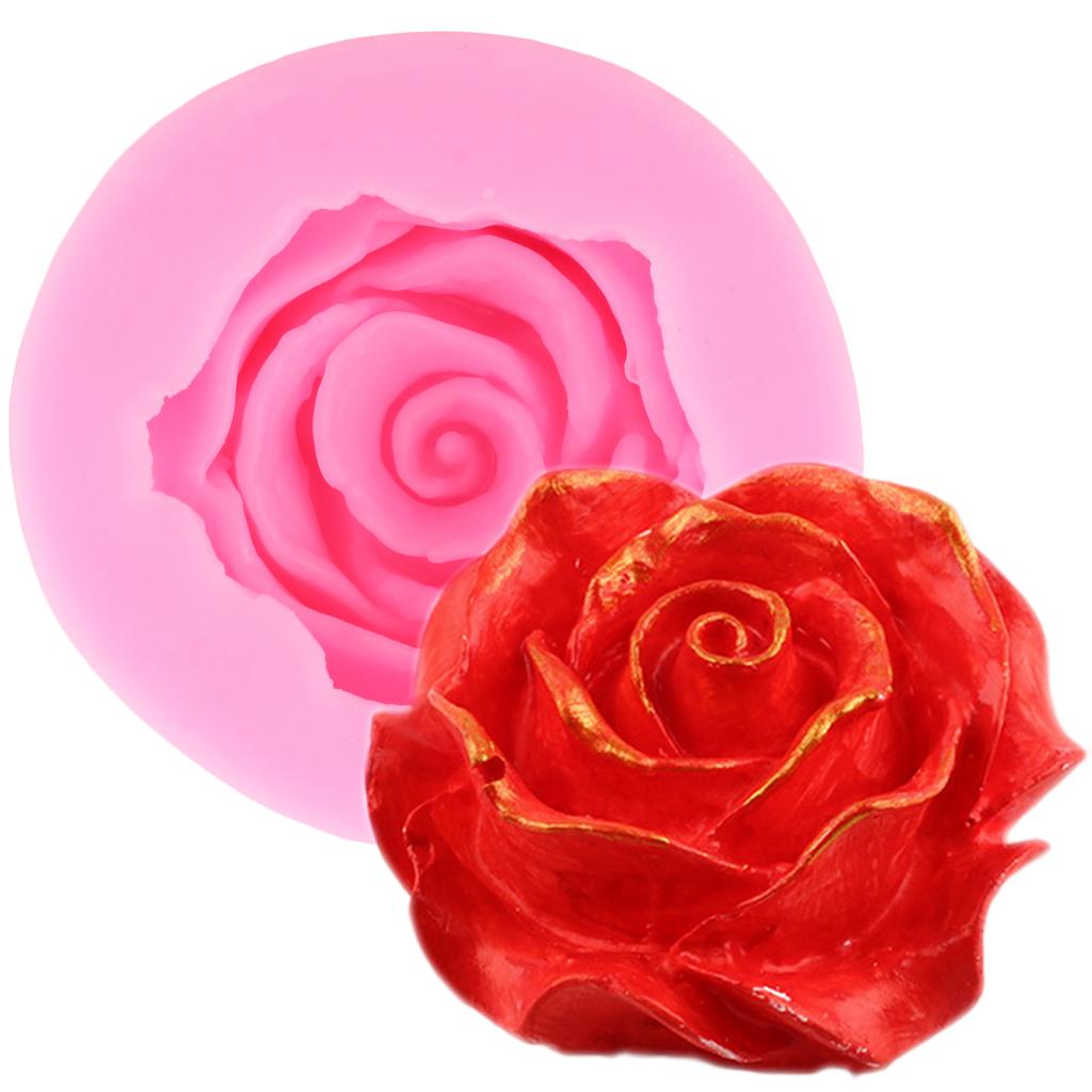 Силиконовая форма с цветком розы, свадебная помадка, инструменты для украшения торта, топпер для кексов, сделай сам, формы для конфет, шоколада и мастики