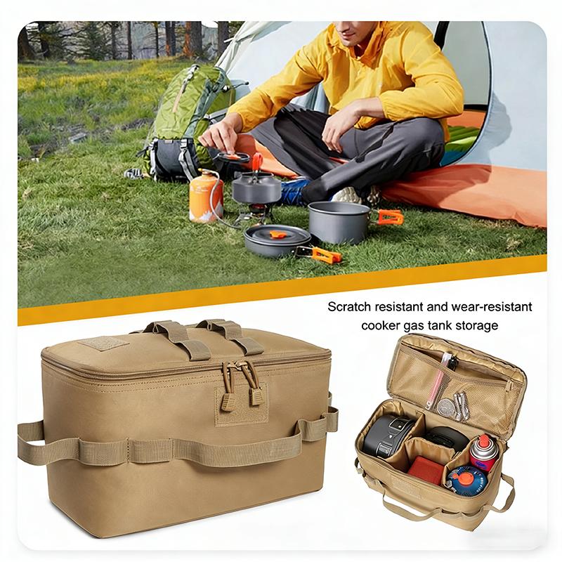 Outdoor Camping Utensils Storage Bag Military Fan Portable Folding Handbag Multi-Functional Storage Bag for Picnic And Hiking