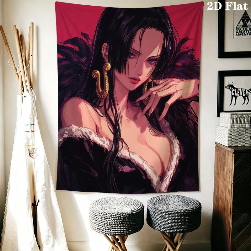Boa Hancock Wall Tapestry Aesthetic Wall Hanging Printed Fabric Blanket Decorative Tapestries For Bedroom Living Room Home Decor
