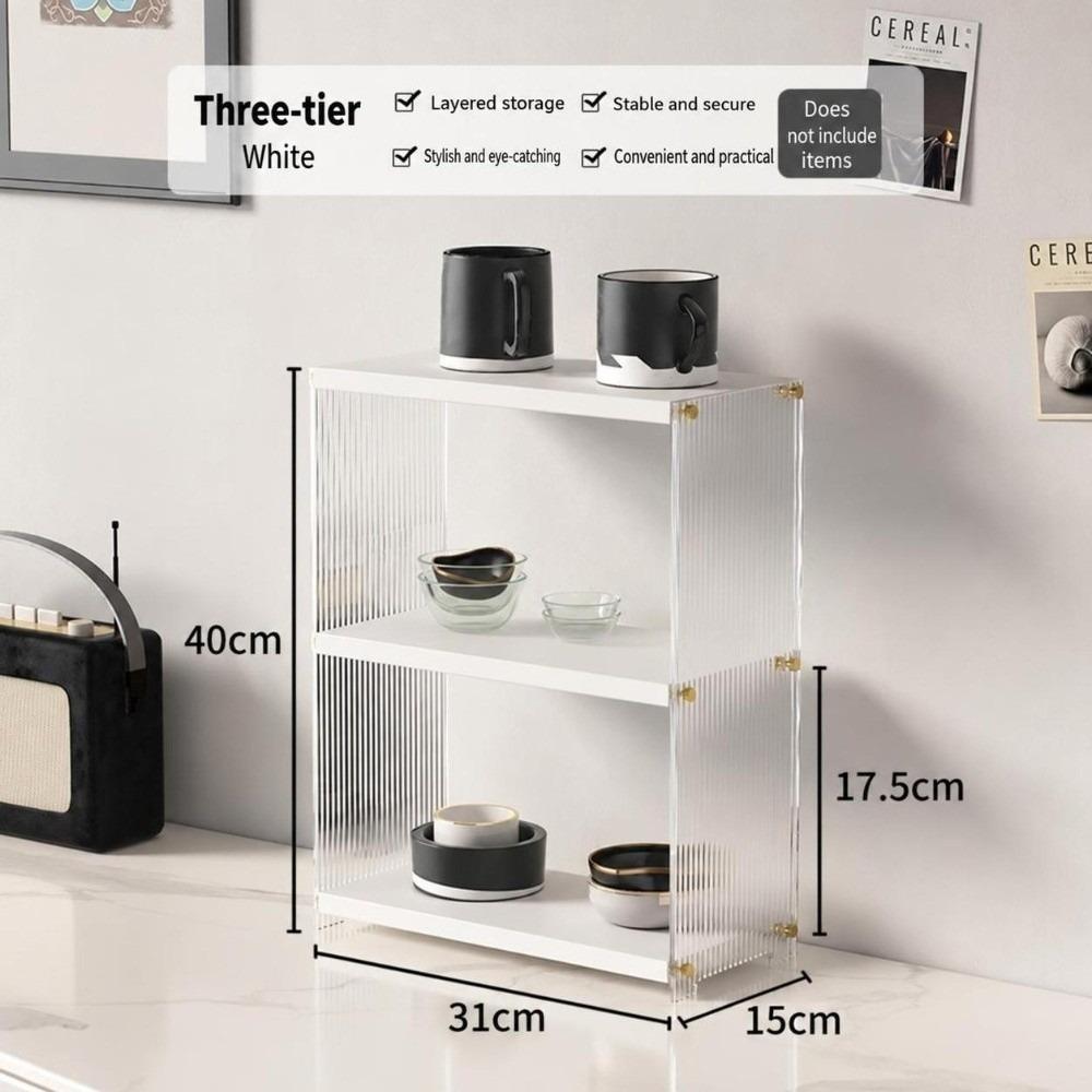 Acrylic Cup Storage Rack Tabletop Teacup Display Shelf Tabletop Cup Storage Box  For Home Kitchen