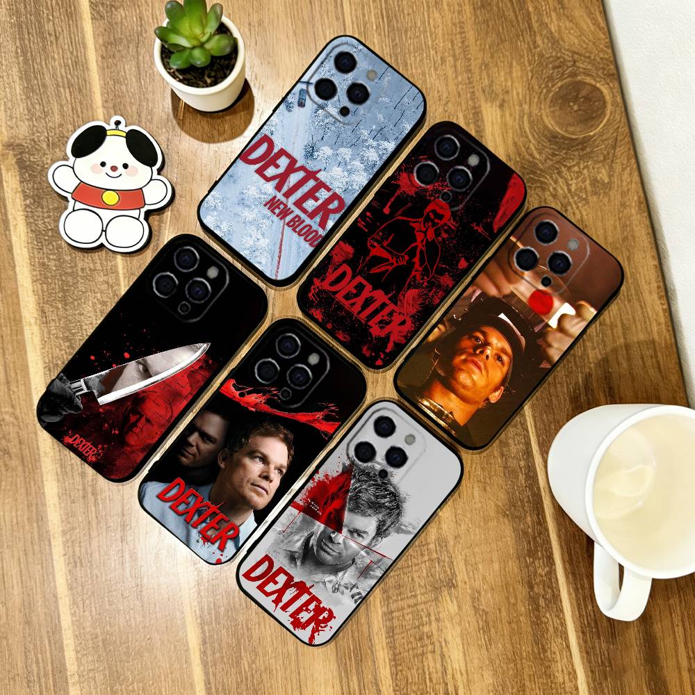 Чехол для телефона Декстер Морган для iPhone 17,16,15,14,13,12,11 Plus,Pro Max,XS,Мягкий силиконовый черный чехол