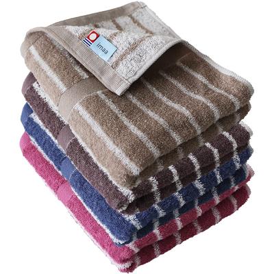 Imaa Imabari Towel Сертифицированный набор полотенец для лица Quick Made in Vacuum Compression Pack Stripe 4, пушистые, тонкие, впитывающие, высушивающие, Япония, 100% хлопок, (4