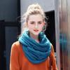 New Women Solid Color Cable Knitting Wool Snood Infinity Scarf Winter Neck Warmer Cowl Collar Circle Scarves