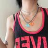 Geometry Clownfish Aesthetic Necklace Fashion Simple Clavicle Chain Women Girls Wax Line Necklace Party Birthday Gift
