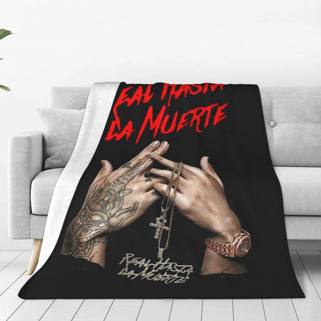 Теплое Мягкое Одеяло Плед для Пикника Anuel AA Плед Real Hasta La Muerte Фланелевая Постельная Простыня Спальня Цветная Покрывало для Дивана-Кровати