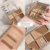 6 Color Eye Shadow Palette High Light Trimming Earth Color Mini Eye Shadow Palette Waterproof Long Lasting Eye Makeup