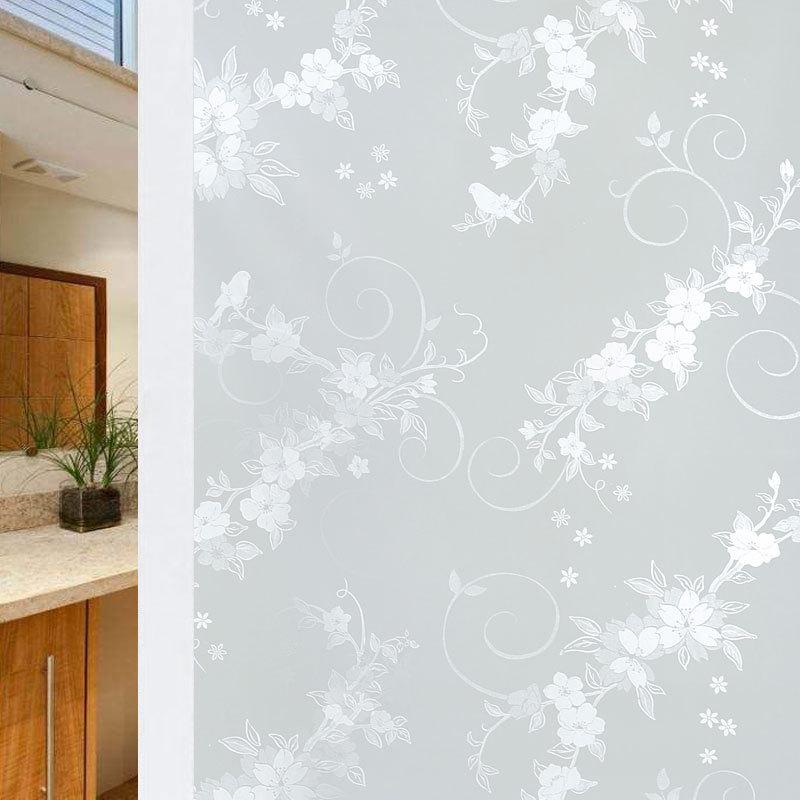 45x200 см пленка для окон витражная пленка матовая конфиденциальная оконные наклейки статическое прилипание самоклеящиеся наклейки для окон