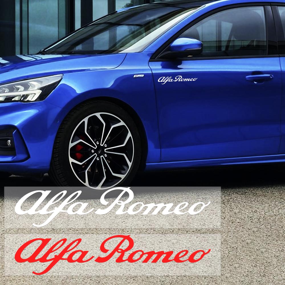 ZNBUA1 2/4PCS Car Label Waterproof Car Accessories For Alfa Romeo Giulia Stelvio MiTo Giulietta Tonale ALFA 4C Disco Volante Gloria