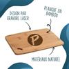 Planche à découper Aliyah Hérisson Grain - Plateau Apéro en Bambou Cadeau Gravé pour Femme Cuisine Barbecue